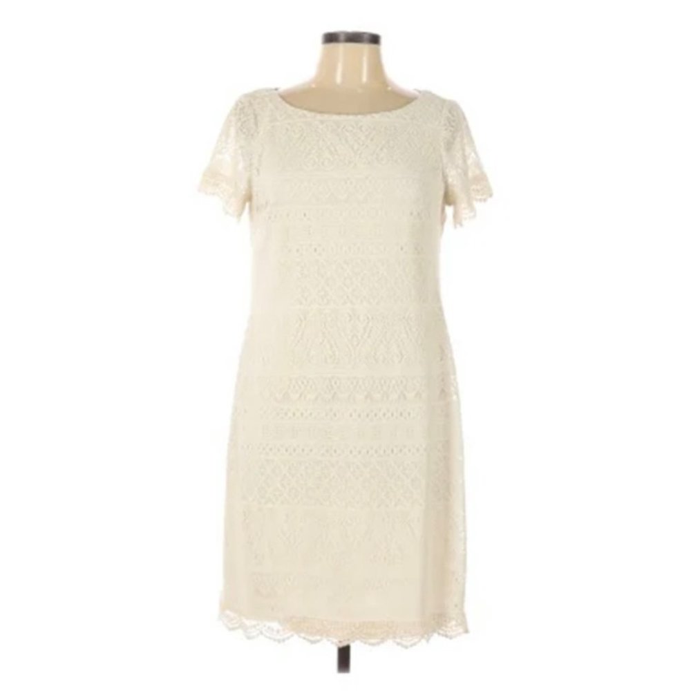 White Lace Casual Dress